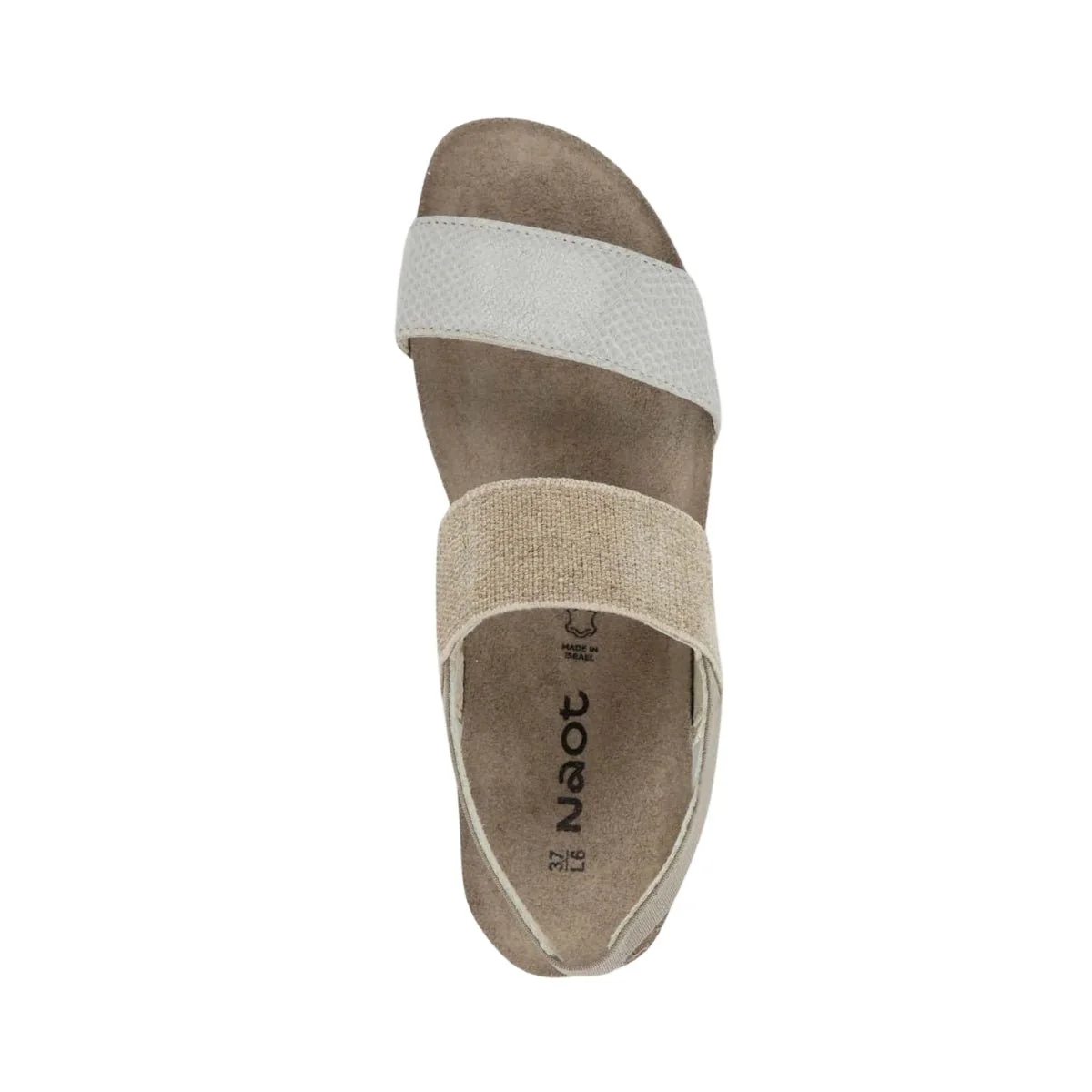 Amy | Leather/Elastic | Beige - Image 5