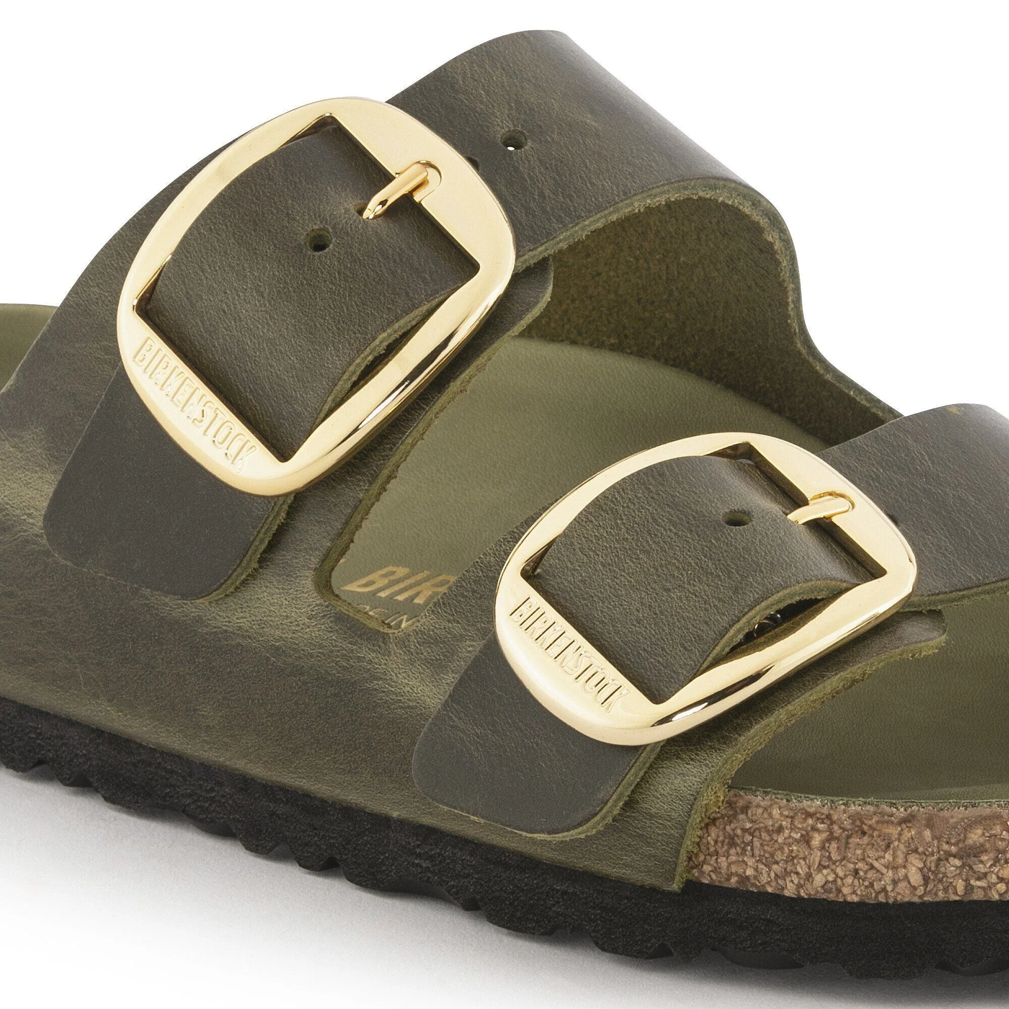 Arizona Big Buckle | Oiled Leather | Olive Green - Image 8