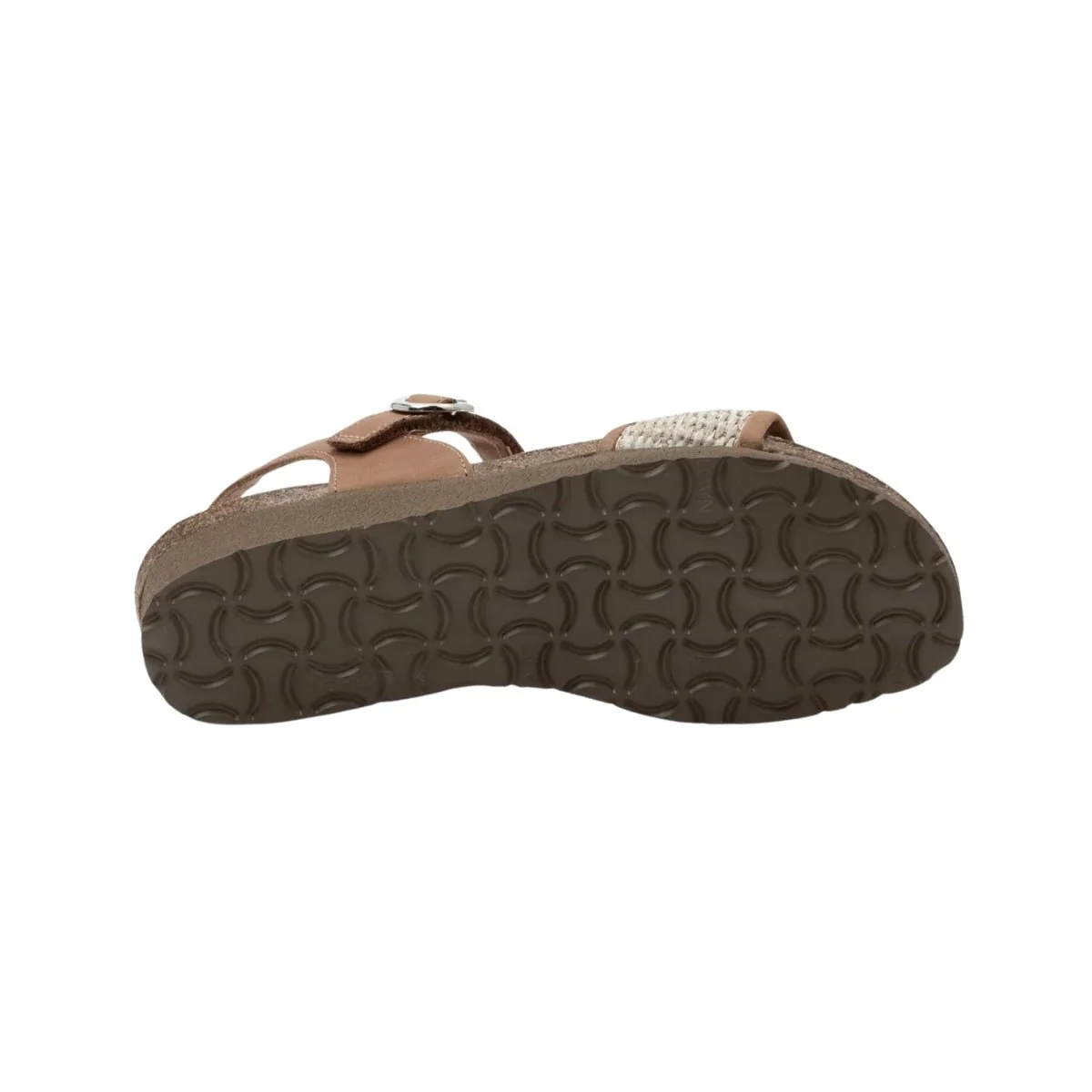 Cecile | Leather/Raffia | Latte Brown/Sand - Image 6
