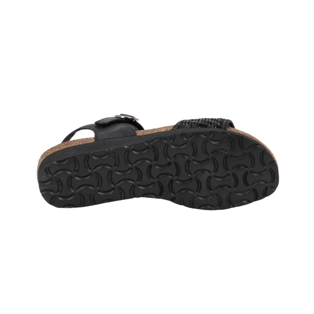 Cecile | Leather/Raffia | Shiny Black/Black - Image 5
