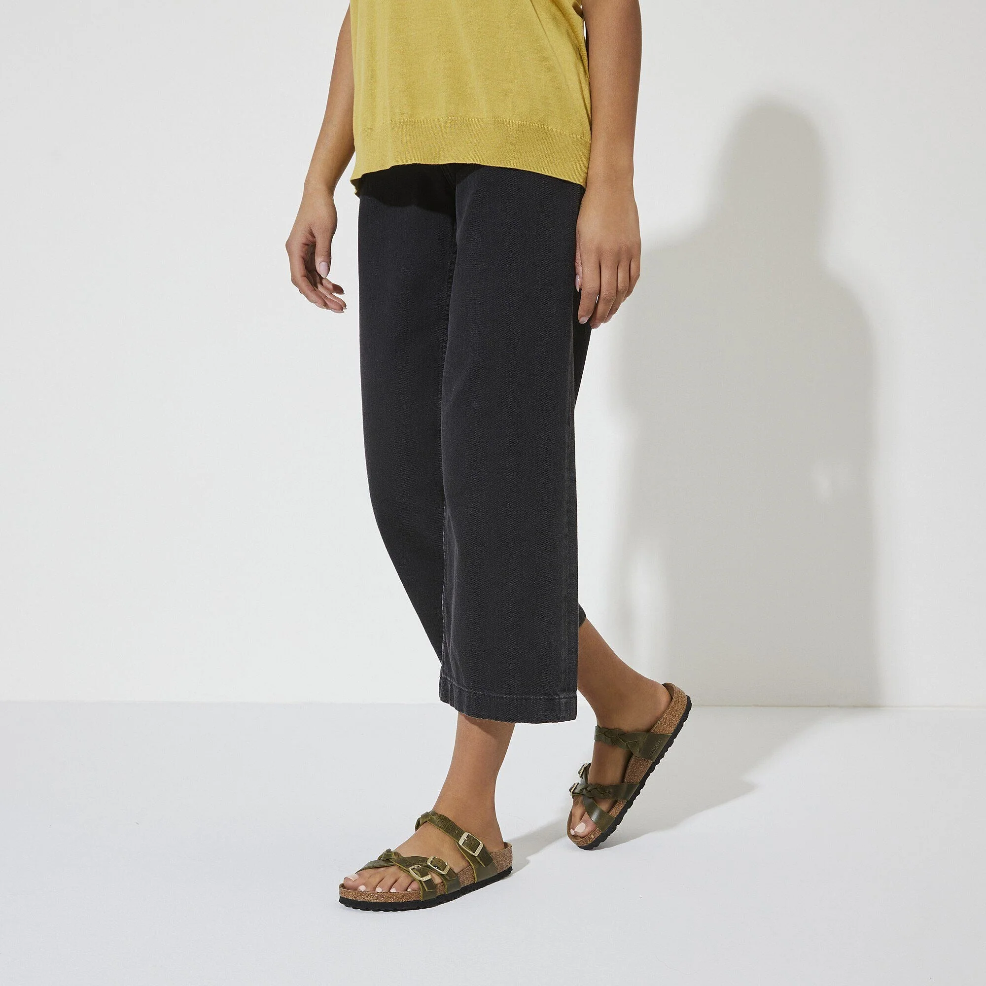 Franca Braided | Oiled Leather | Olive Green - Image 3