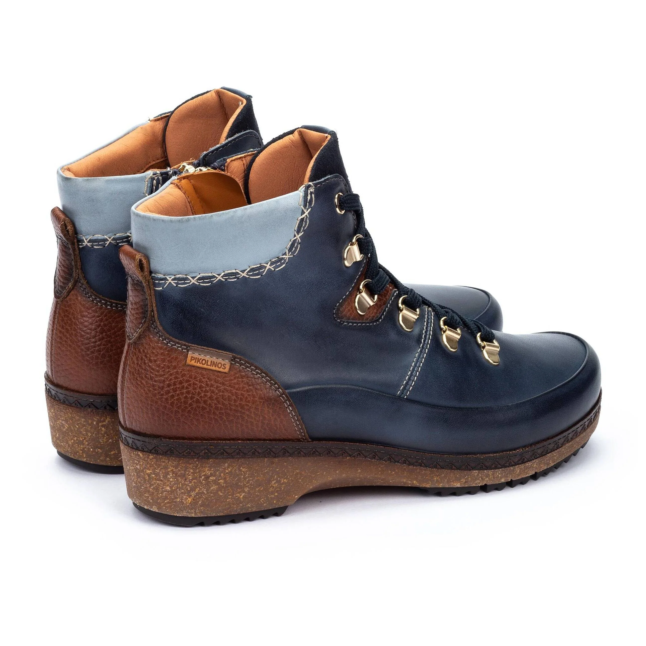 Granada Lace Boot | Leather | Blue - Image 3