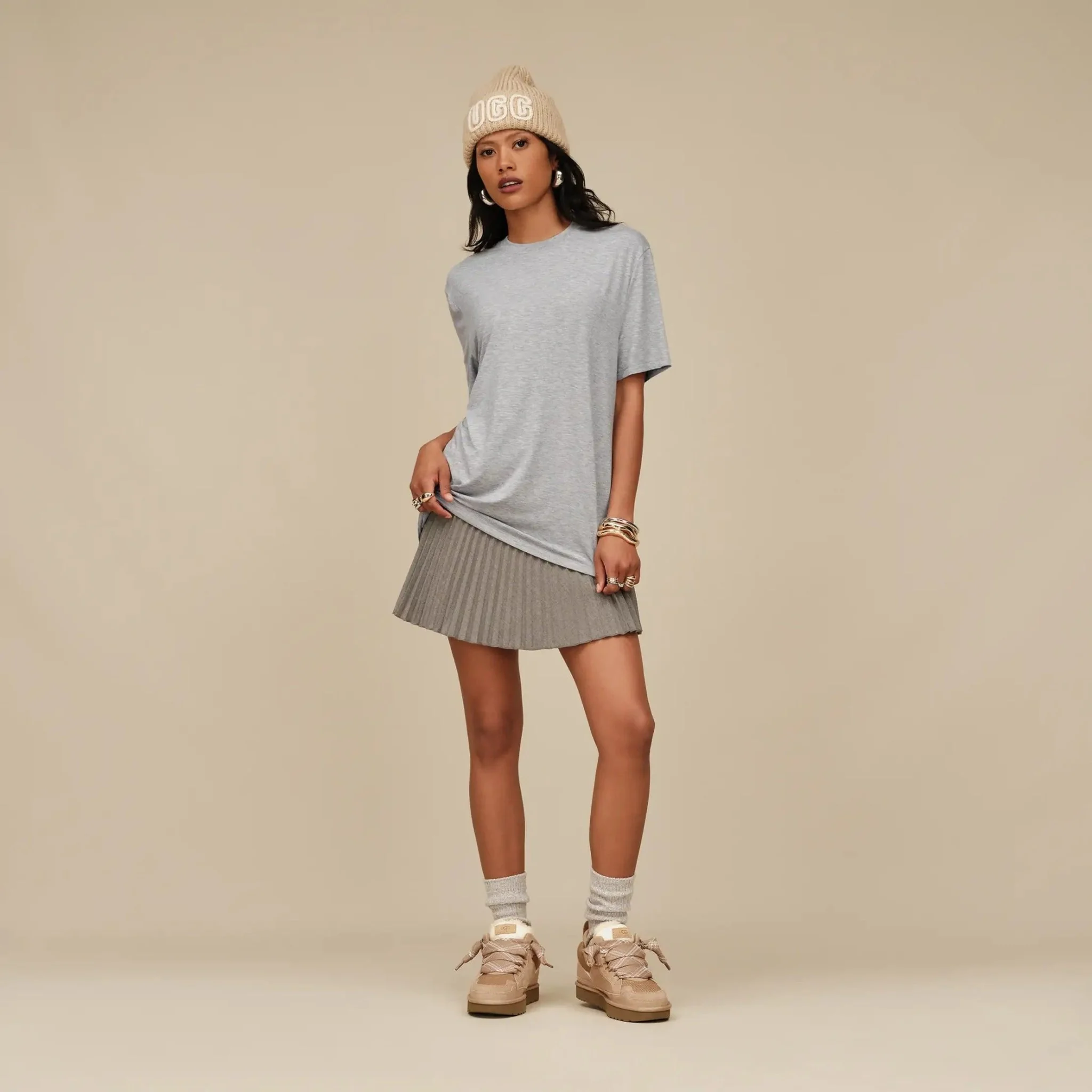 Lowmel | Women | Suede/Textile | Sand - Image 2