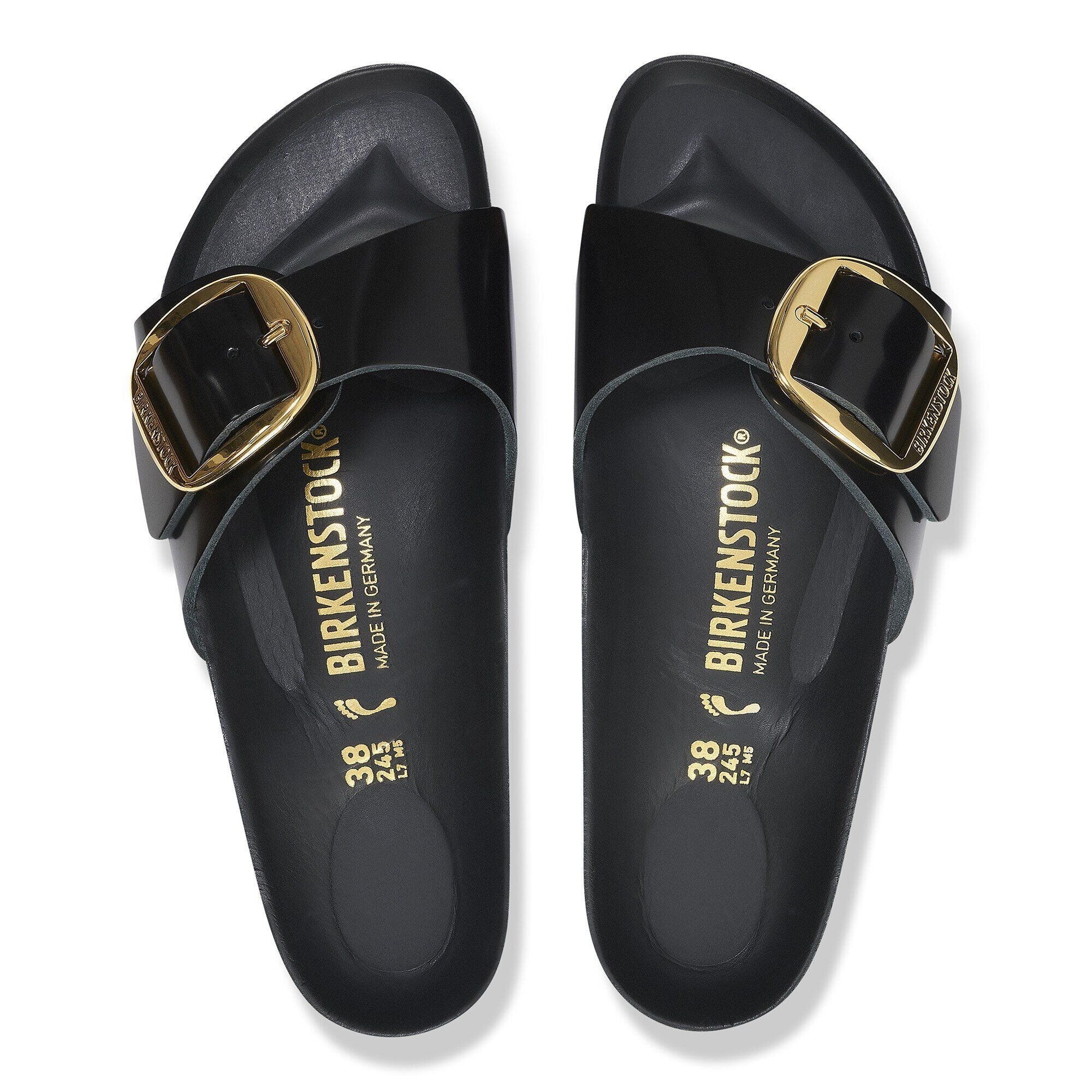 Madrid Big Buckle | High Shine Patent Leather | Black - Image 4