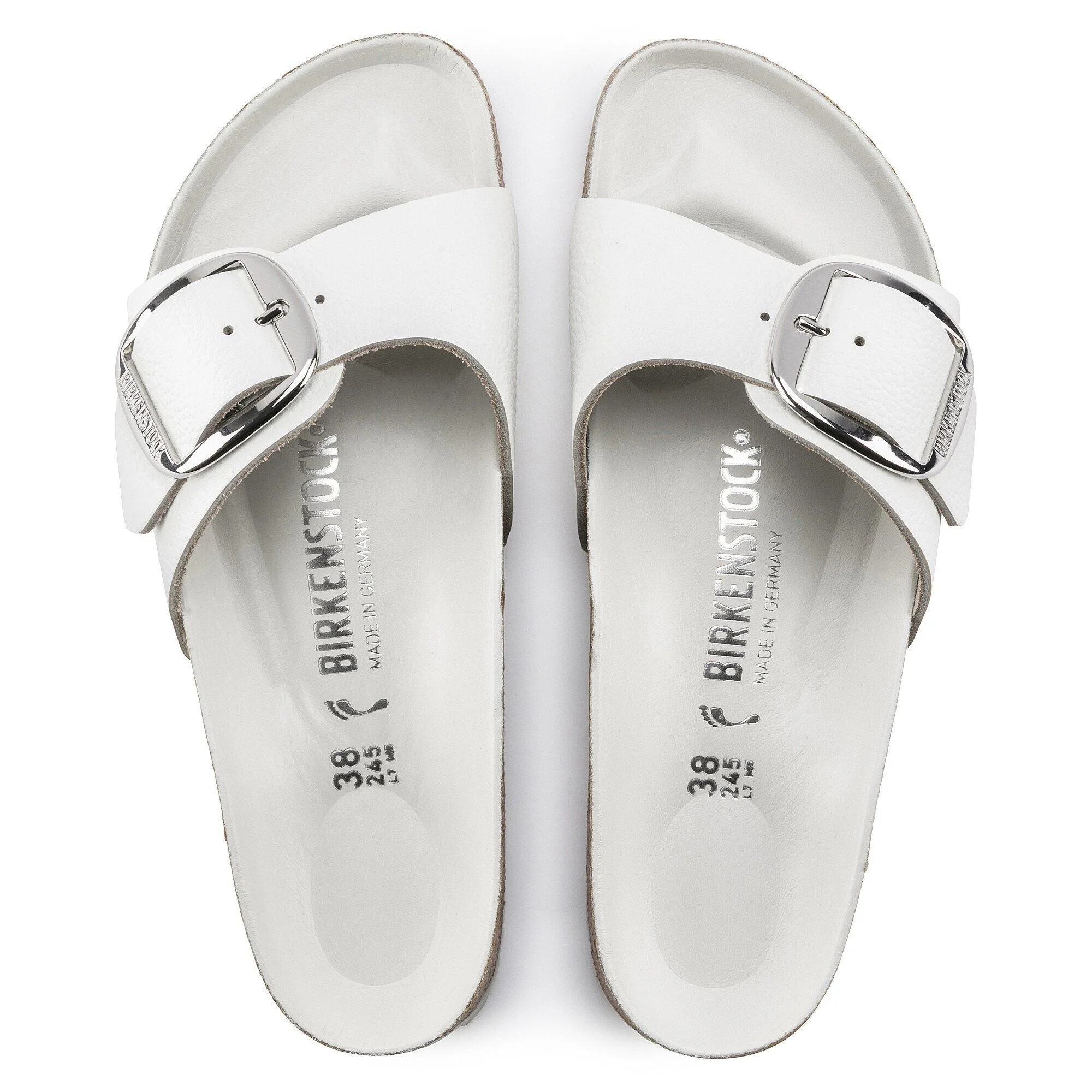Madrid Big Buckle | Leather | White - Image 4