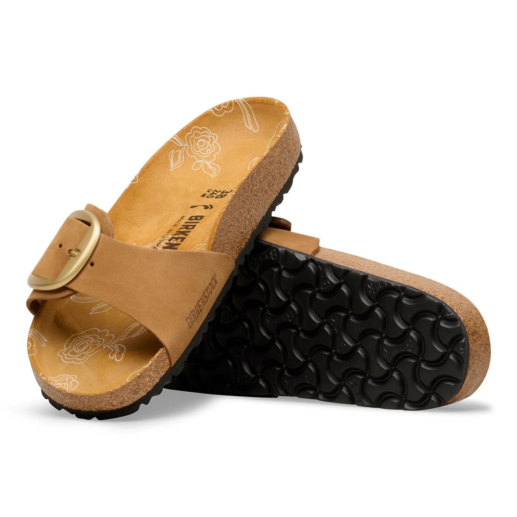 Madrid Big Buckle | Nubuck | Mink Flowers - Image 6