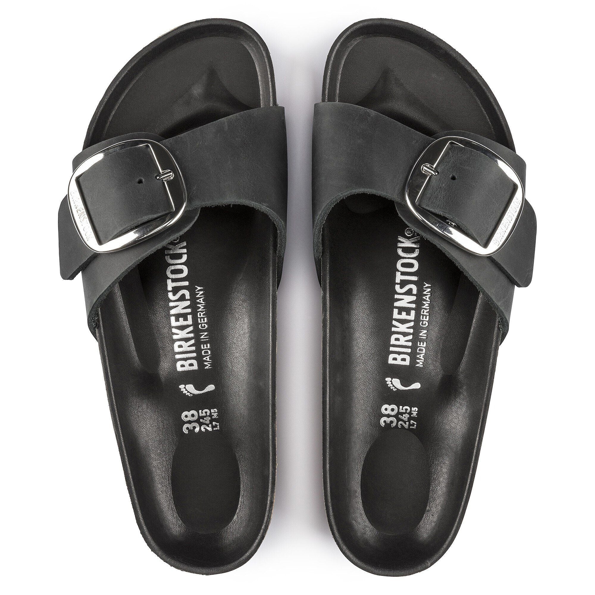 Madrid Big Buckle | Oiled Leather | Black - Image 4