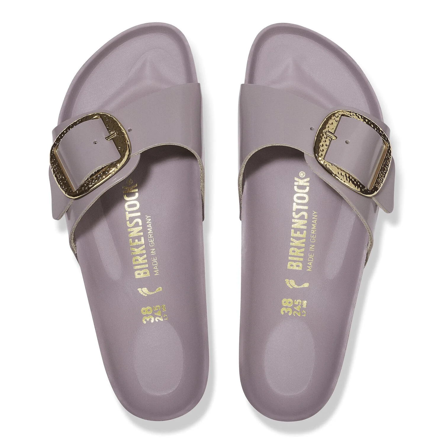 Madrid Hammered Big Buckle | High-Shine Patent Leather | Faded Purple - Image 4