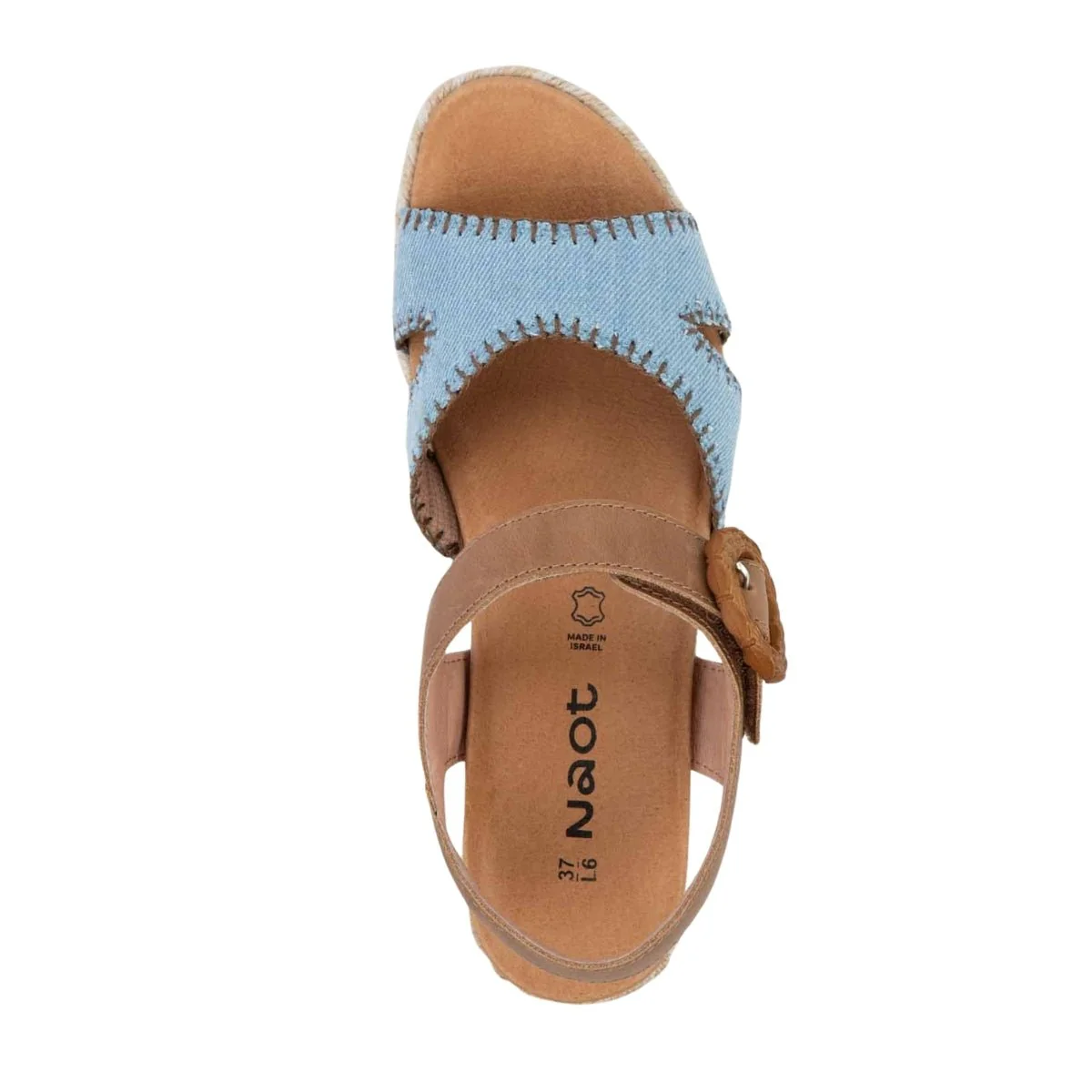 Majorca | Leather/Denim | Latte Brown - Image 4