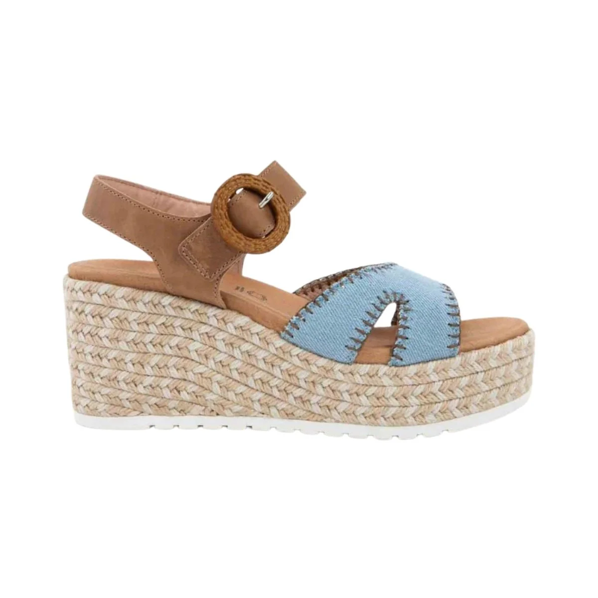 Majorca | Leather/Denim | Latte Brown - Image 5