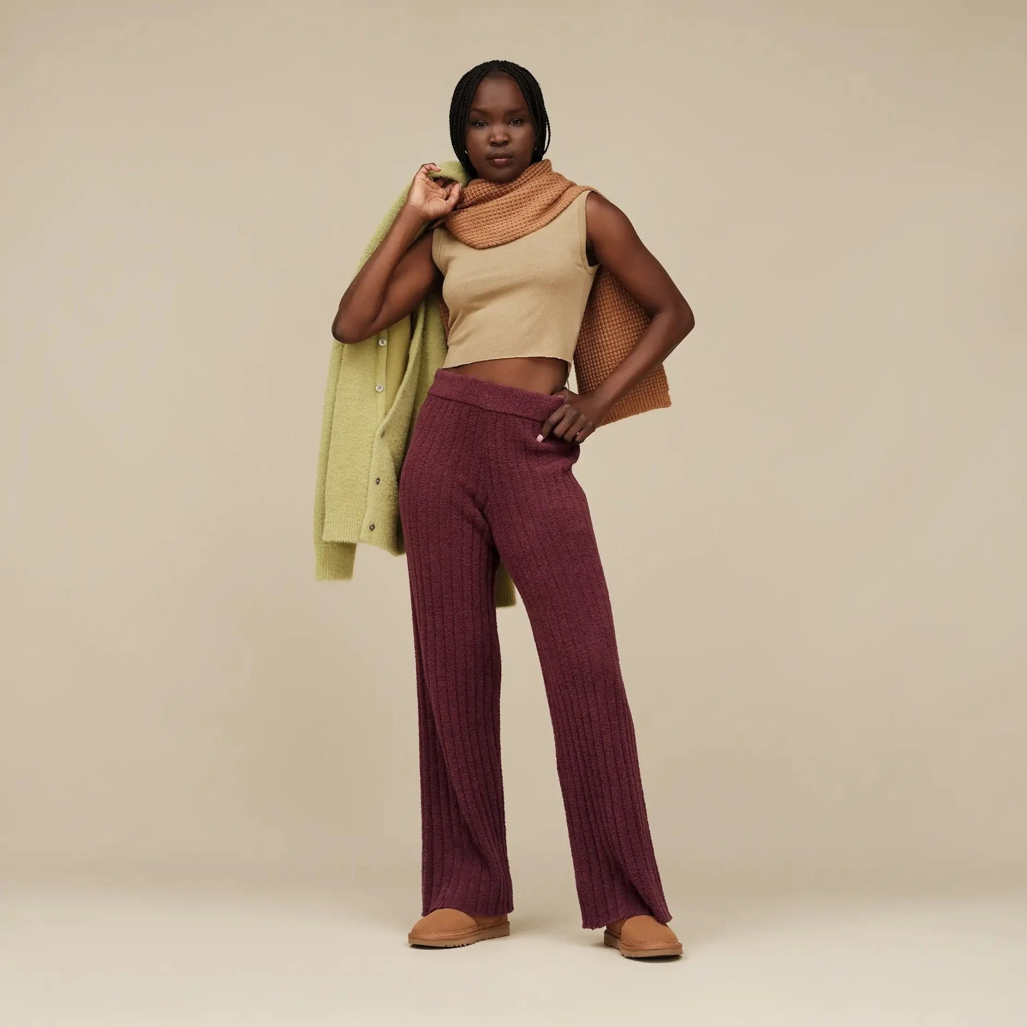 Neumel Shoe | Women | Suede/Sheepskin | Chestnut - Image 2