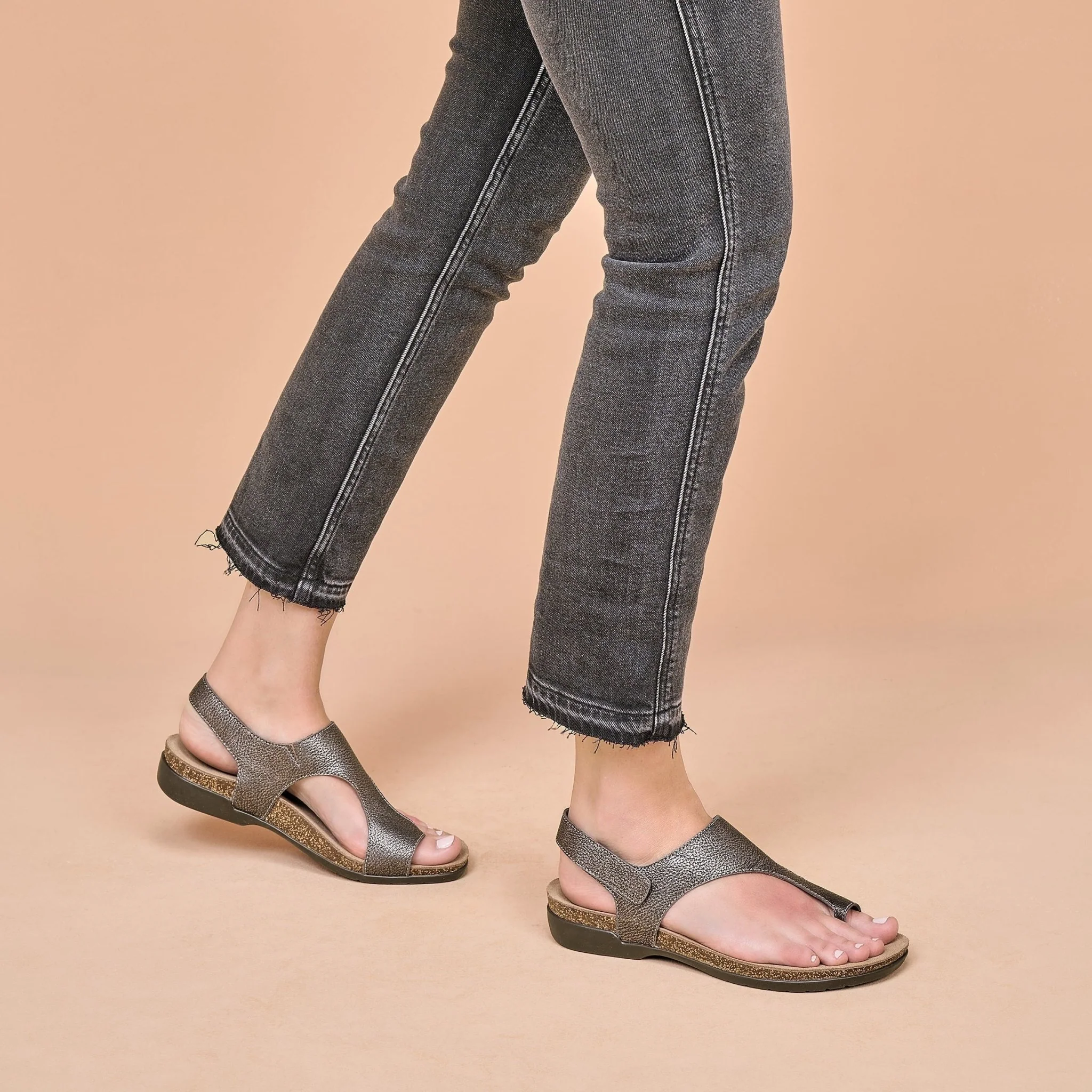 Reece | Metallic Leather | Pewter - Image 4