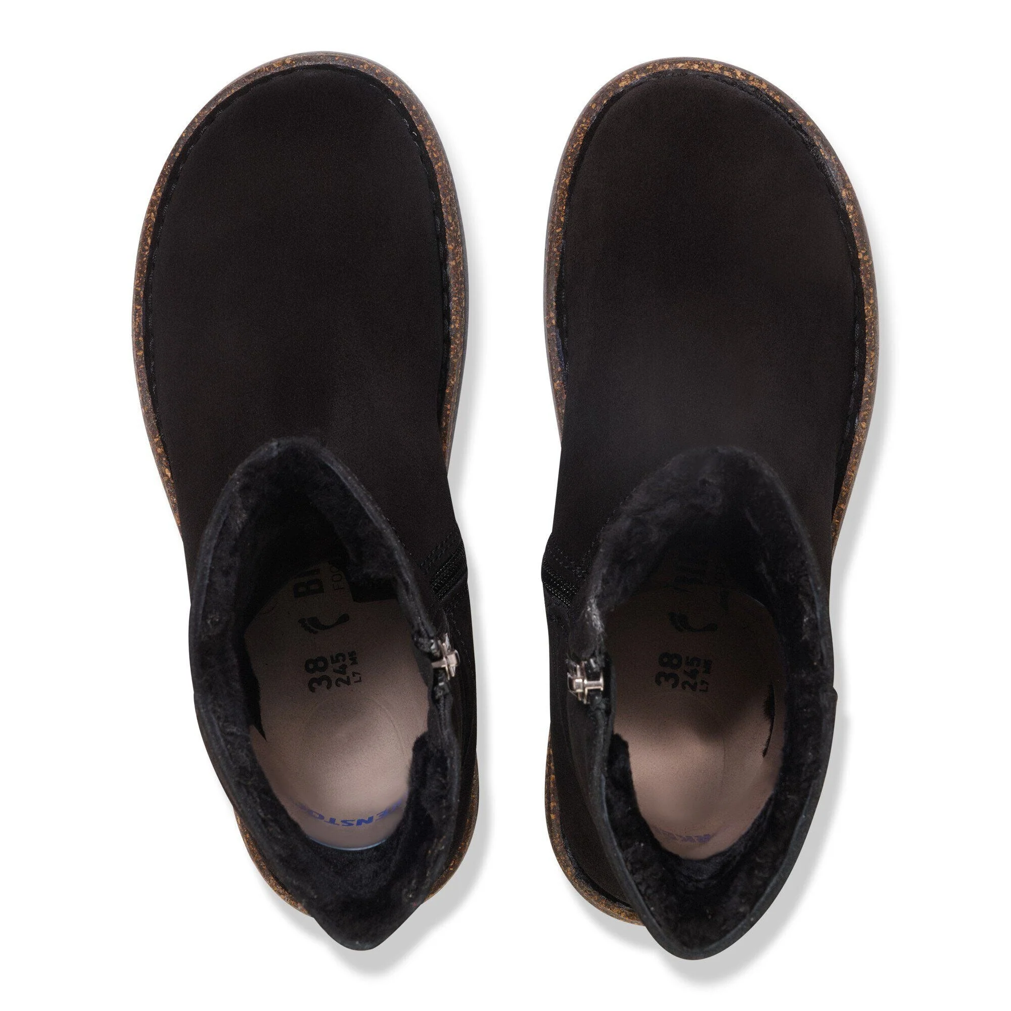 Uppsala Zip Shearling | Suede/Shearling | Black - Image 5